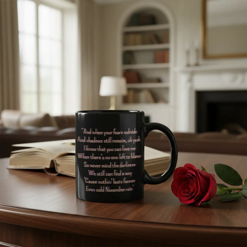Taza Magica Guns N Roses Noviember Rain Negro Guns N Roses Noviember Rain