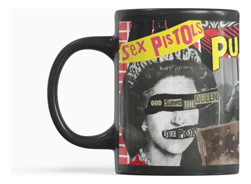 Taza Magica Sex Pistols Punk Rock Negro Rock