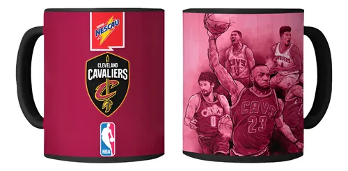 Taza Mágica Cleveland Cavaliers Lebron James- Nba Negro Nba