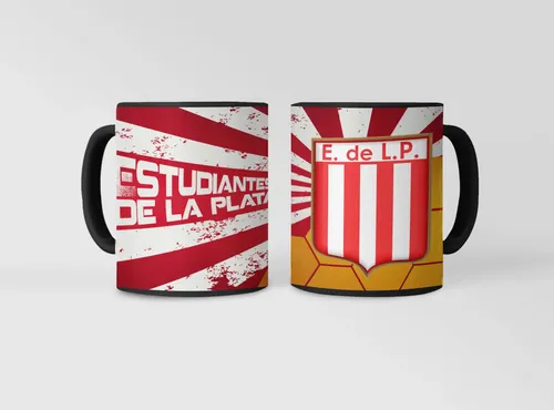 Taza Equipo De Fútbol Argentino Estudiantes De La Plata Negro Fútbol