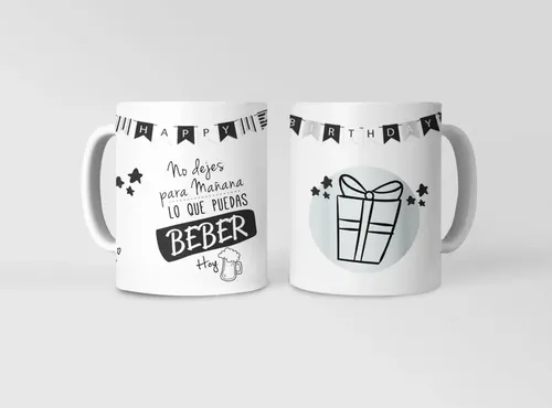 Taza Feliz Cumpleaños Para Tu Día Especial Blanco