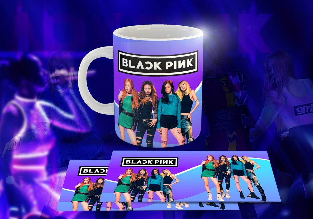 Taza Ceramica 11oz K-Pop Insp Blackpink Morado