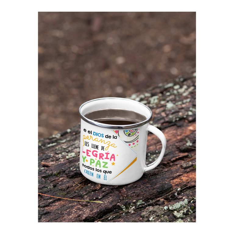 Taza Enlozada Motivo Religioso