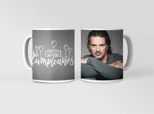 Taza Ricardo Arjona - Cumpleaños Con Estilo Musical Blanco