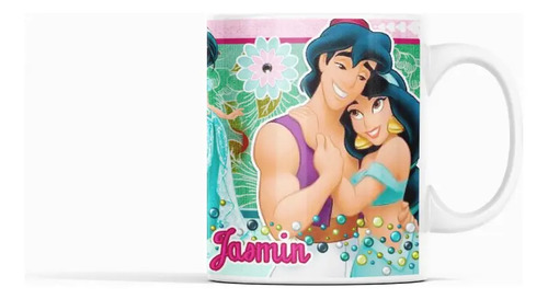 Taza Descubre El Mundo De Aladino Con Jasmin Blanco