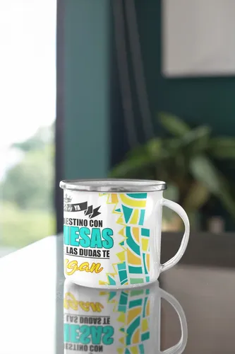 Taza Enlozada Luz De Guía Espiritual Blanco Dios Guía Espiritual