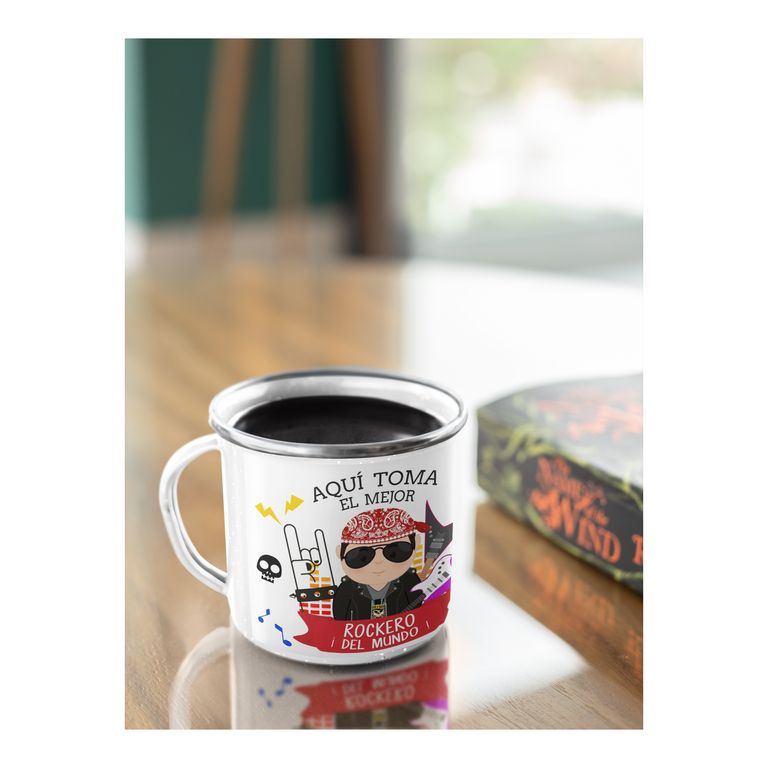 Taza Enlozada El Mejor Rockero - Acordes de Leyenda
