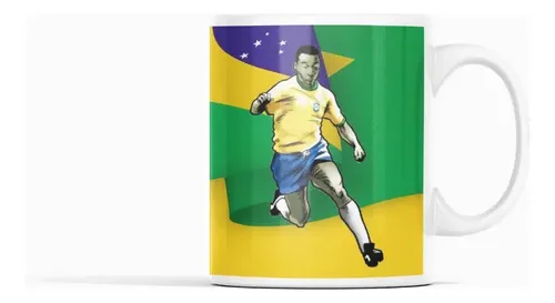 Taza Pelé - Tributo Al Rey Del Fútbol Blanco