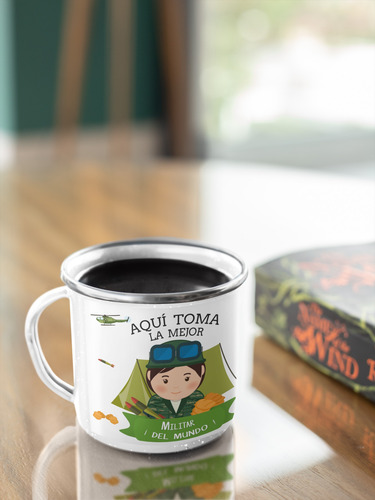 Taza Enlozada Militar - Disciplina Y Determinación