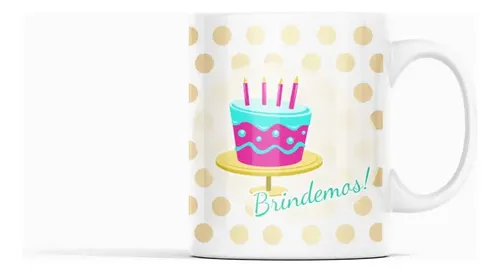Taza Feliz Cumpleaños Prima Para Festejar En Grande Blanco