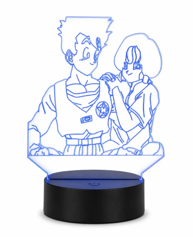 Lámpara LED 3D Gohan y Videl Acrílico