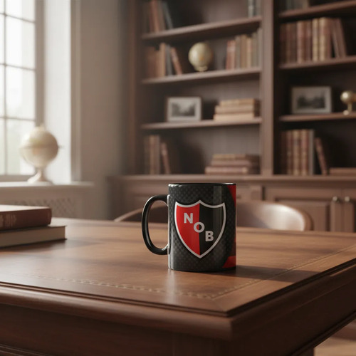 Taza Equipo De Fútbol Argentino Newell's Old Boys Leproso Negro Fútbol