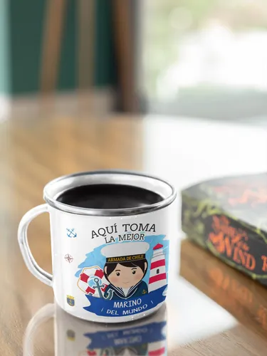 Taza Enlozada Orgullo Marino - Valor Y Vigor En Alta Mar