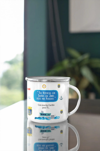 Taza Enlozada Orgullo Marino - Valor Y Vigor En Alta Mar