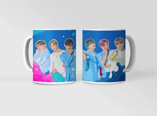 Taza Bts Bt21 - Perfecta Para Seguidores De Bts Blanco