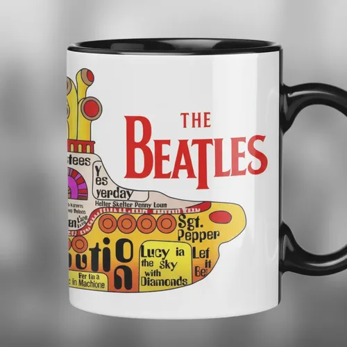 Taza Magica The Beatles Yelow Submarine Negro The Beatles Yelow Submarine