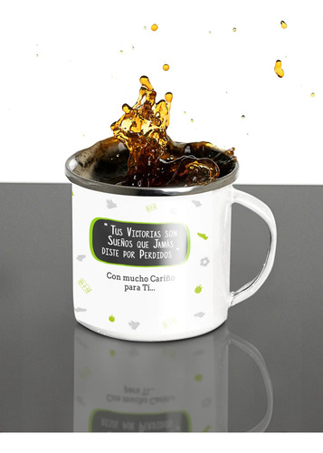 Taza Enlozada Entre Goles Y Café - Vida De Futbolista