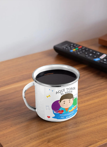 Taza Enlozada Fisioterapeuta - Movimiento Y Motivación