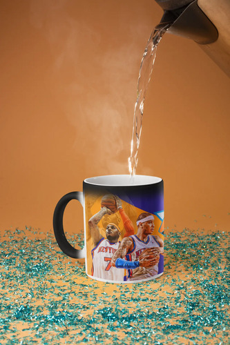 Taza Magica New York Knicks -nba Negro Nba