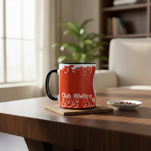 Taza Equipo De Fútbol Argentino Los Andes Alma Milrayitas Negro Fútbol