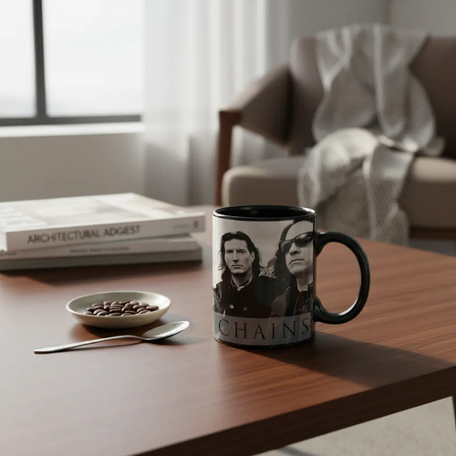 Taza Magica Alice In Cheins Banda De Rock 00 Negro Alice In Cheins Banda De