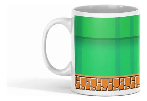 Taza Super Mario - Mundo De Tuberías Blanco