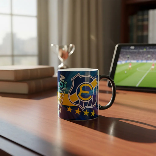 Taza Mágica Everton De Viña Del Mar - Futbol Chileno Negro Fútbol
