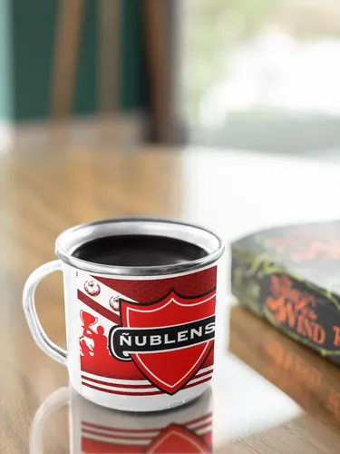 Taza Lechero Enlozado Club Deportivo Ñublense Fútbol Chile Blanco Regalo Club