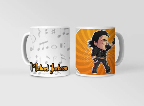 Taza Michael Jackson Homenaje A Su Iconografía Blanco