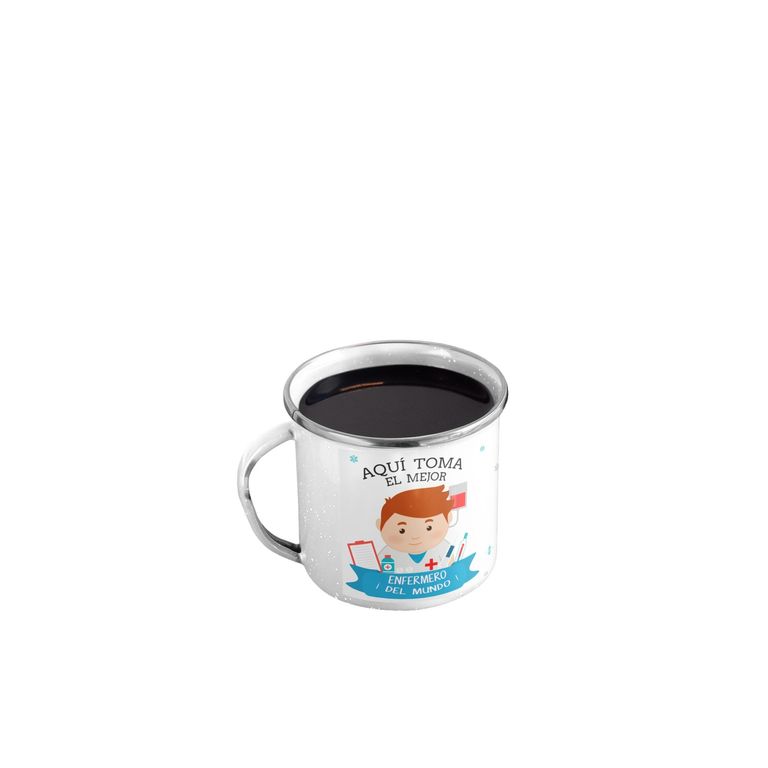 Taza Enlozada Entre Turnos y Tés - Enfermero