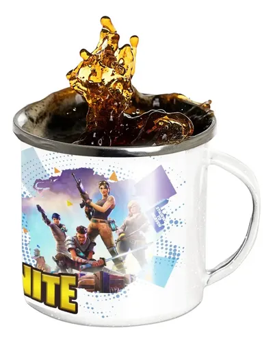 Taza Enlozada Arena De Fortnite - Juega Y Conquista Blanco Videojuegos