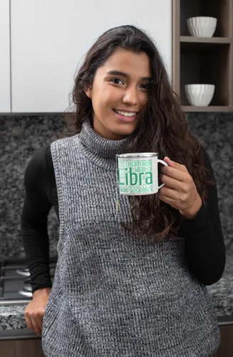 Taza Enlozada Libra - Justicia Y Armonía Blanco Signos Zodiaco