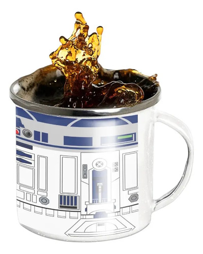 Taza Enlozada R2-d2 - El Héroe Droide Blanco