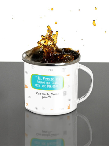 Taza Enlozada Balancea Tu Día Con Café - Contador