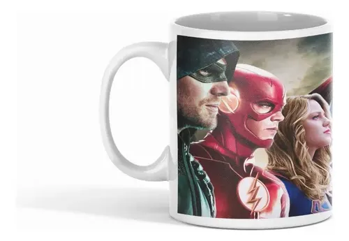 Taza Liga De La Justicia - Héroes Unidos Revelados Blanco