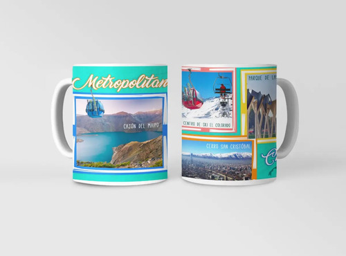 Taza Cajón Del Maipo Y Cerro San Cristóbal Escapadas Cercana Blanco
