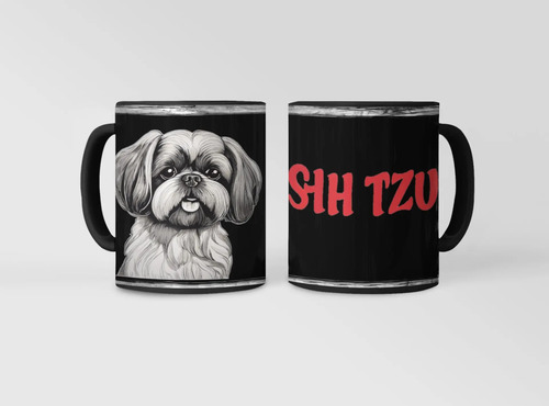 Taza Mágica Mascota Shih Tzu Elegancia Y Alegría Negro Mascota