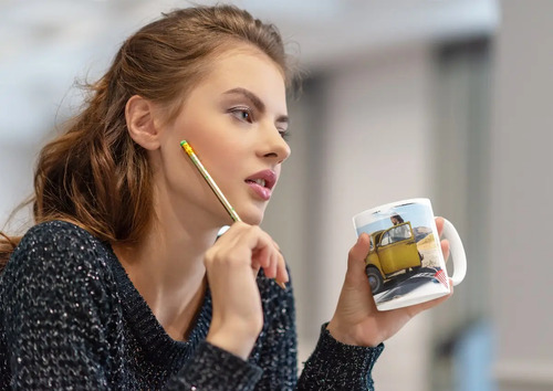 Taza Autobot Transformers - Descubre A Bumblebee Blanco