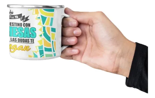 Taza Enlozada Luz De Guía Espiritual Blanco Dios Guía Espiritual