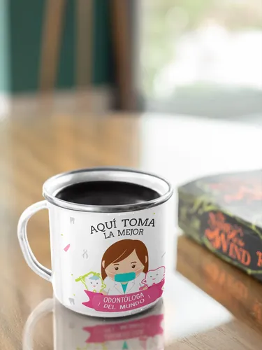 Taza Enlozada Entre Muelas Y Mocas - Odontólogo