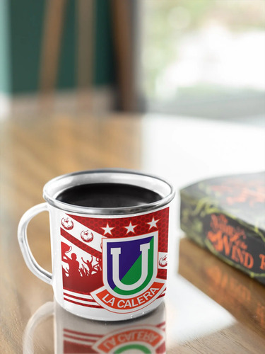 Taza Lechero Enlozado Deportes Unión La Calera Fútbol Chile Blanco Regalo