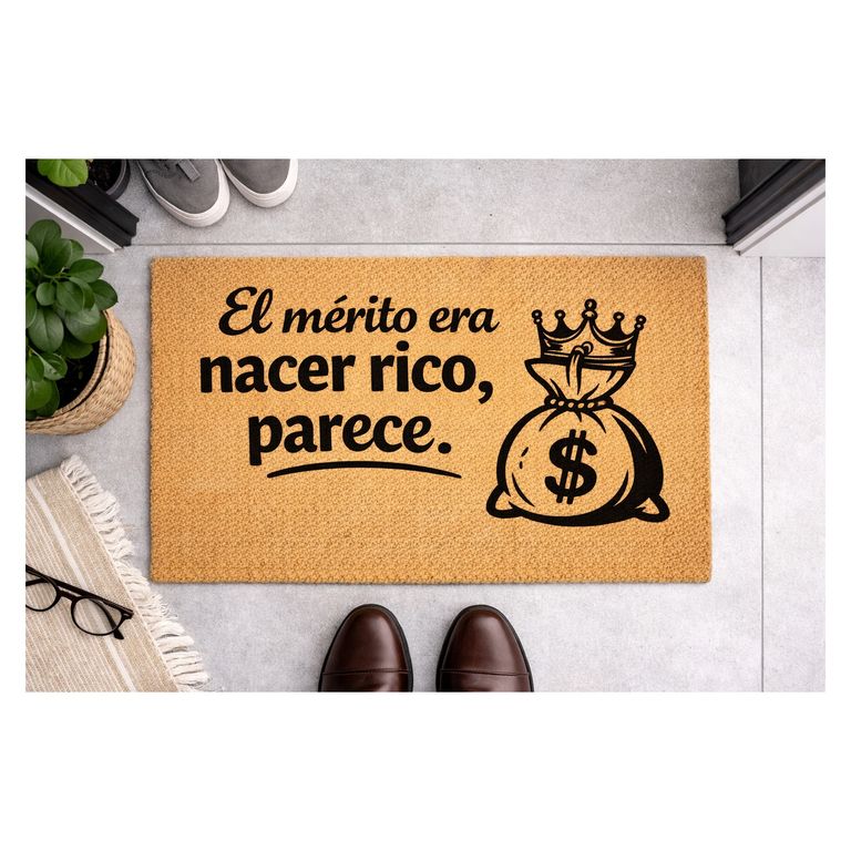 Choapino Entrada Fibra de Coco 40x60 cm - El Mérito Era Nacer Rico
