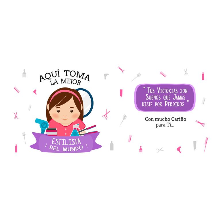 Taza Enlozada Creatividad y Café - Días de Estilista