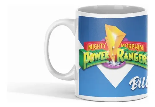 Taza Power Ranger Billy - Para Fans Del Ranger Azul Blanco