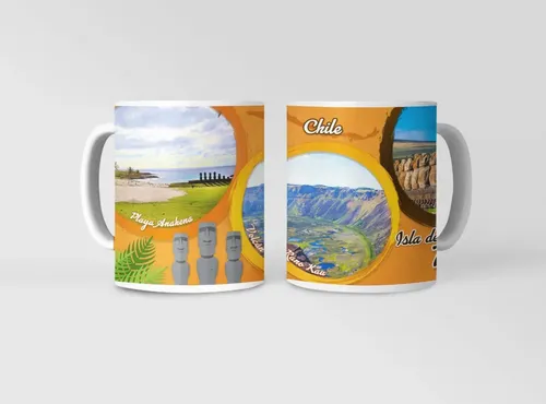 Taza Rapa Nui - Misterios De La Isla Blanco
