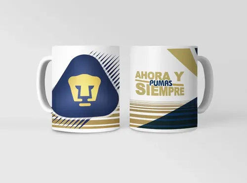 Taza Pumas Ahora Y Siempre - Futbol Mexicano Blanco