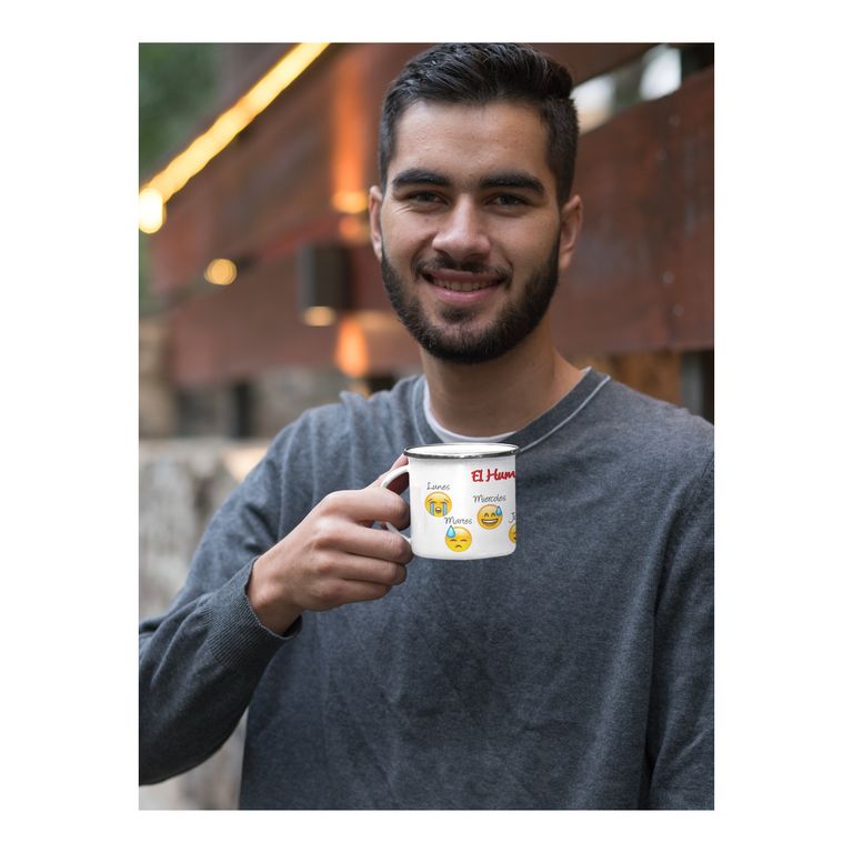 Taza Enlozada Expresiones Diarias en Emoticones