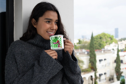 Taza Enlozada Unión Explosiva - Deadpool & Hulk Blanco