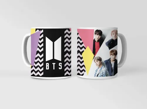 Taza Sorpresas K-pop Con Bts Bt21 Blanco