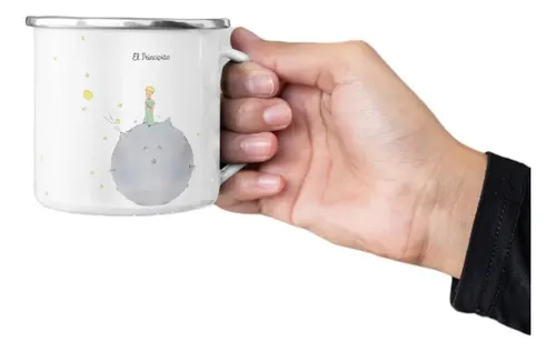 Taza Enlozada Desde Asteroides A Tierras Con El Principito Blanco Regalo El